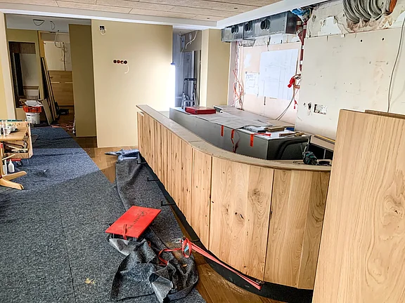 Theke der Hotelbar entsteht 21.05.2024