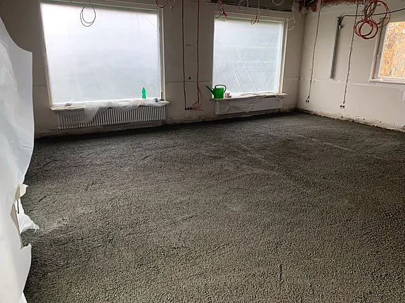 Neuer Estrich im Restaurant