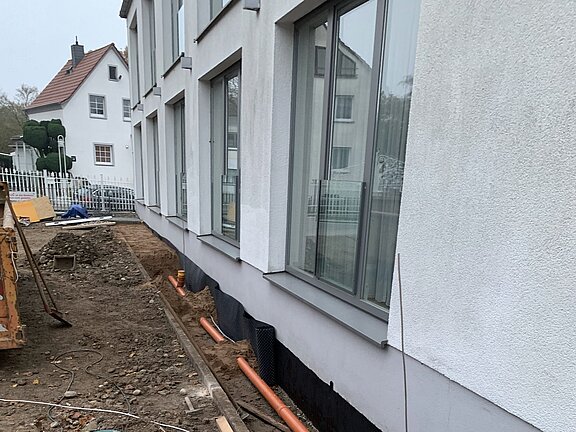 Verrohrung fast fertig Verrohrung fast fertig