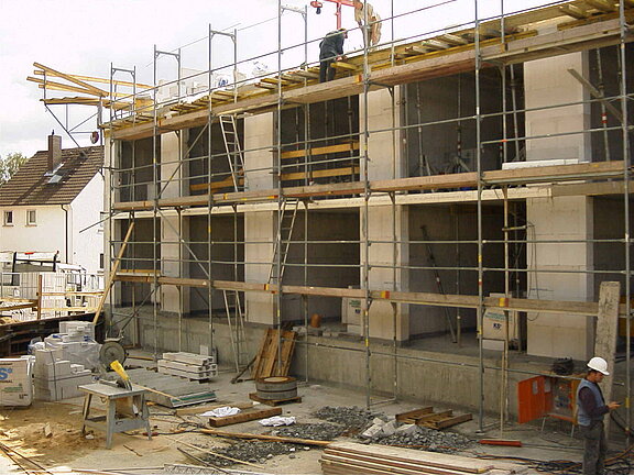 Birkenhof Rohbau vom Anbau 2003 Birkenhof Rohbau vom Anbau 2003